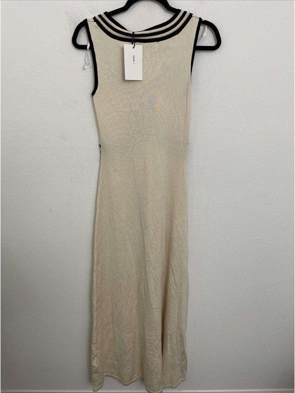 Sovere Swell Knit Long Dress  sleevless black beige size M NWT $219msrp - Picture 6 of 9